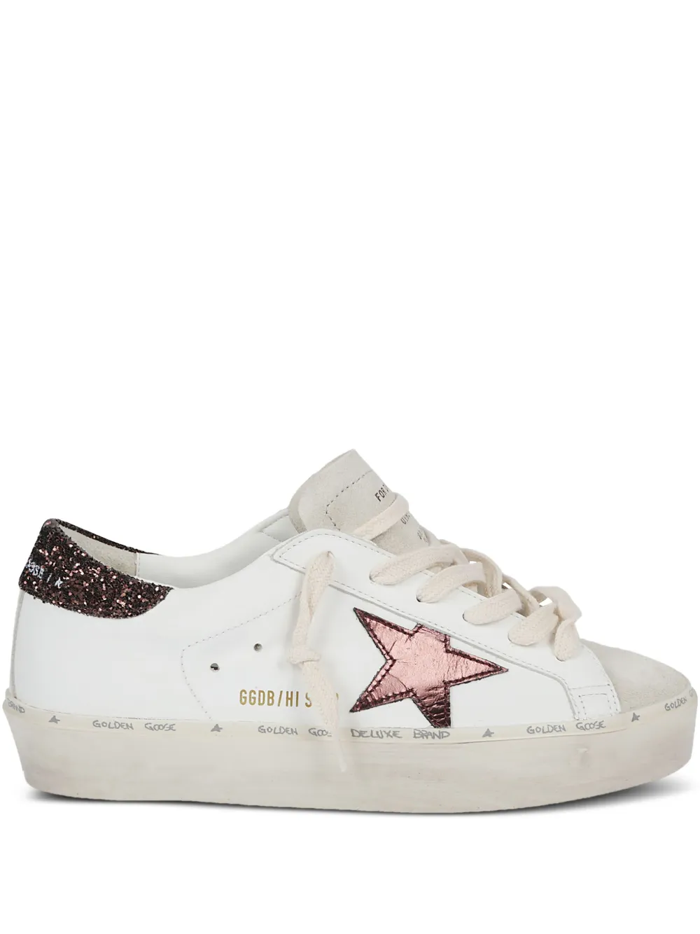 Кроссовки с блестками GOLDEN GOOSE, белый