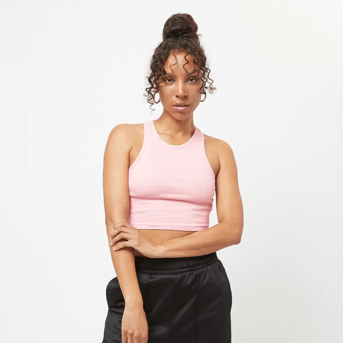 

Топ Urban Classics Cropped Rib Top, розовый/розовый