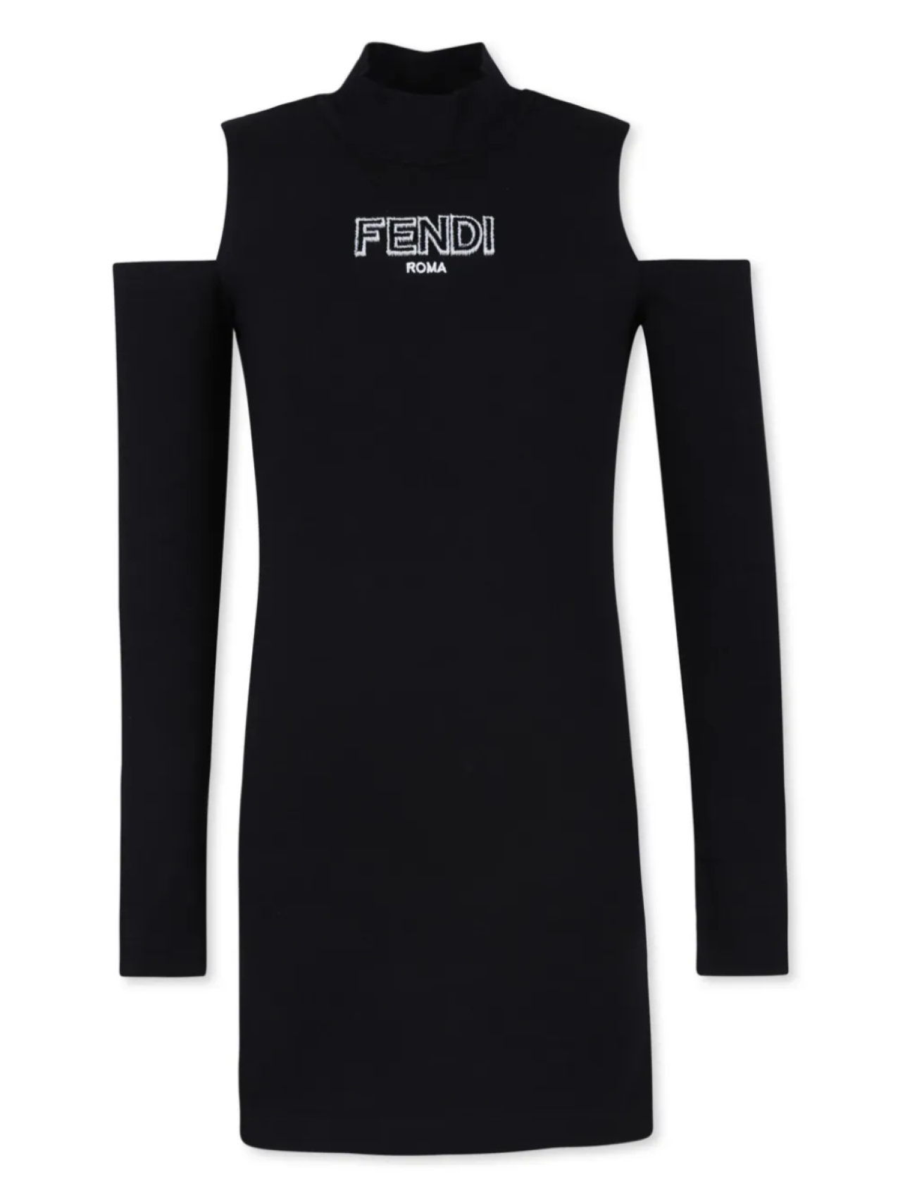 

Платье с вырезами Fendi Kids, черный