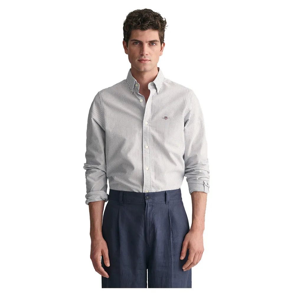 

Рубашка Gant Slim Oxford Banker Stripe, белый