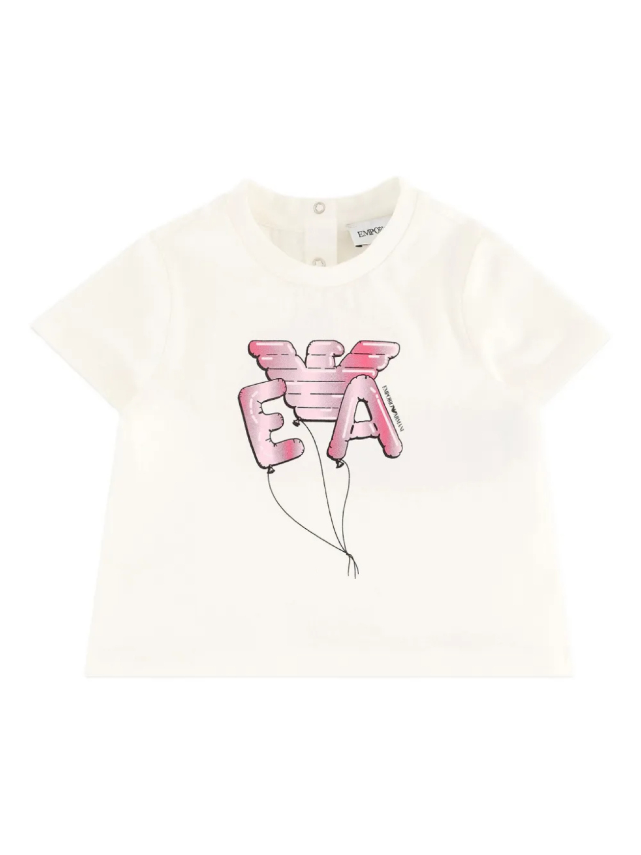 

Футболка Emporio Armani Kids с принтом воздушных шаров, белый