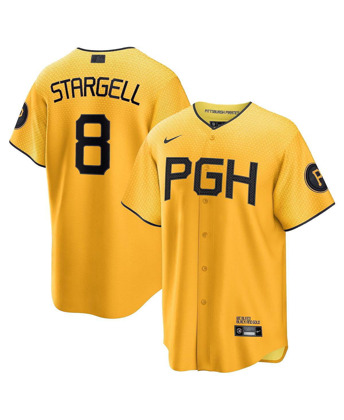 

Мужская футболка Willie Stargell Gold Pittsburgh Pirates 2023 City Connect Replica Player Nike