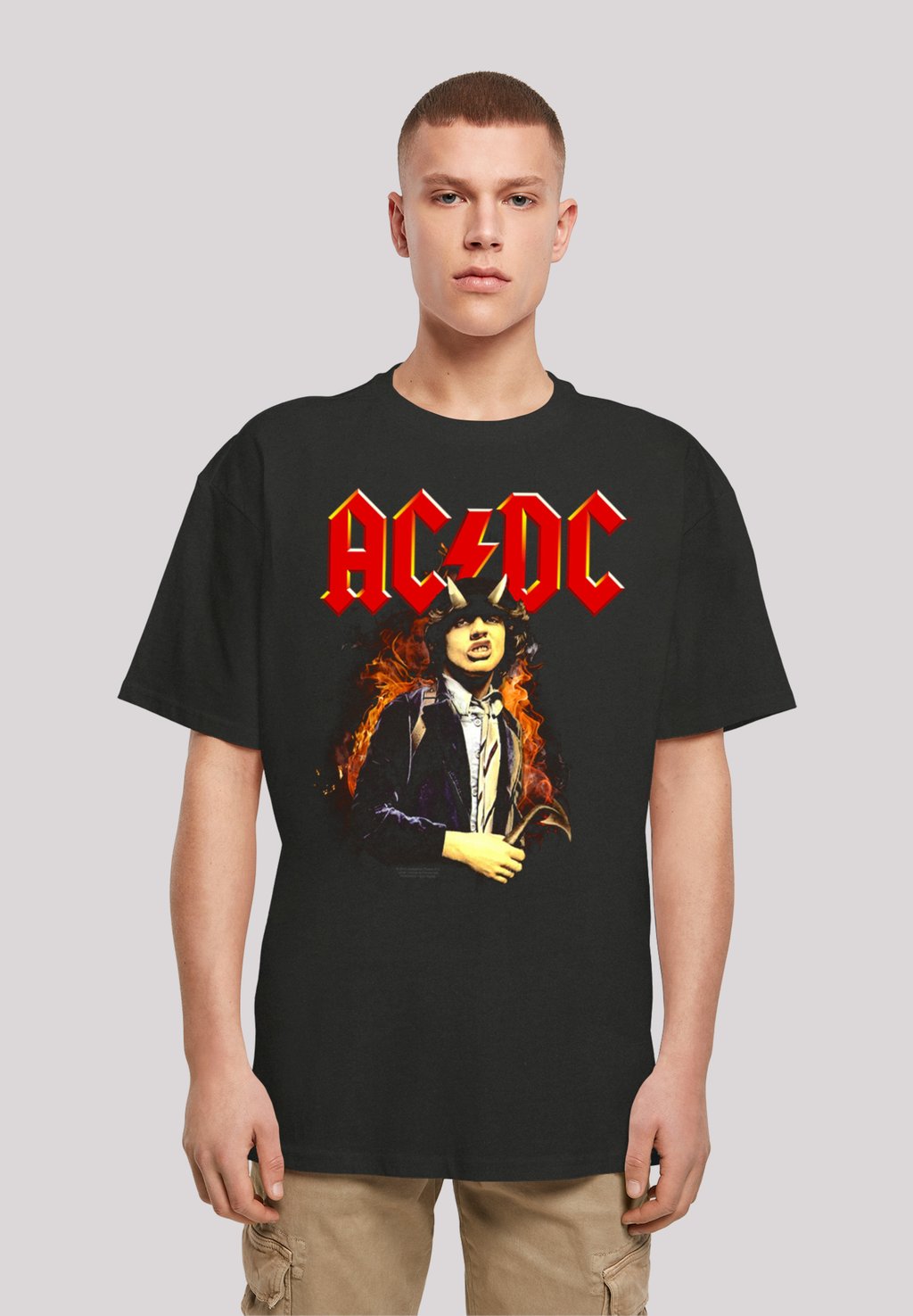 

Футболка с принтом ACDC ROCK BAND SHIRT ANGUS HIGHWAY TO HELL F4NT4STIC, черный