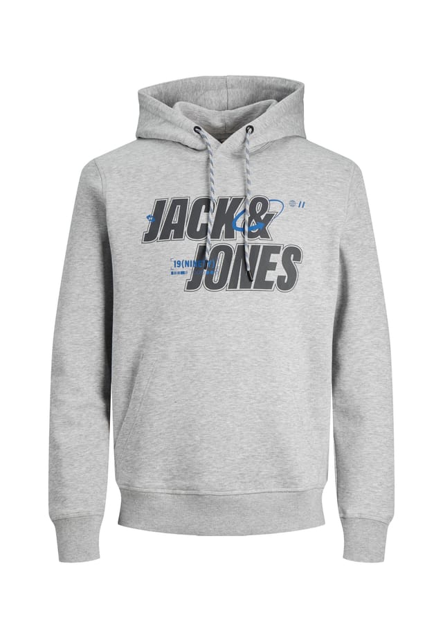 

Толстовка с капюшоном черного цвета Jack & Jones, серый