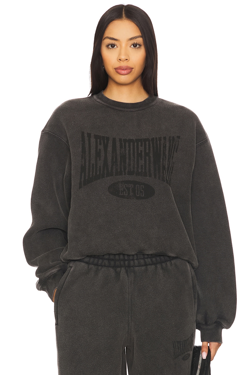 

Толстовка с графическим принтом Alexander Wang, faded black