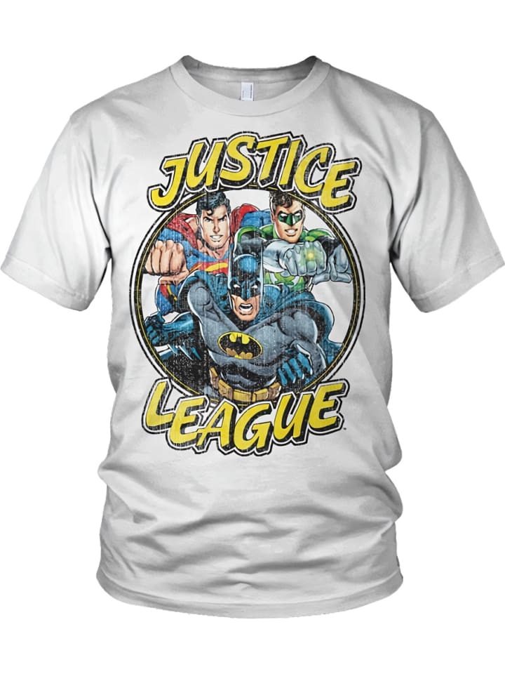 

Футболка Team Big Tall T-Shirt белого цвета Justice League, Белый, Футболка Team Big Tall T-Shirt белого цвета Justice League