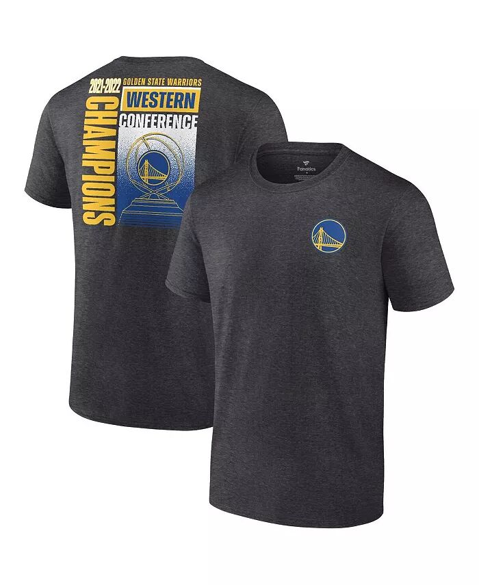 

Футболка мужская, цвет «Heathered Charcoal» Golden State Warriors 2022 Western Conference Champions Play Your Game Fanatics