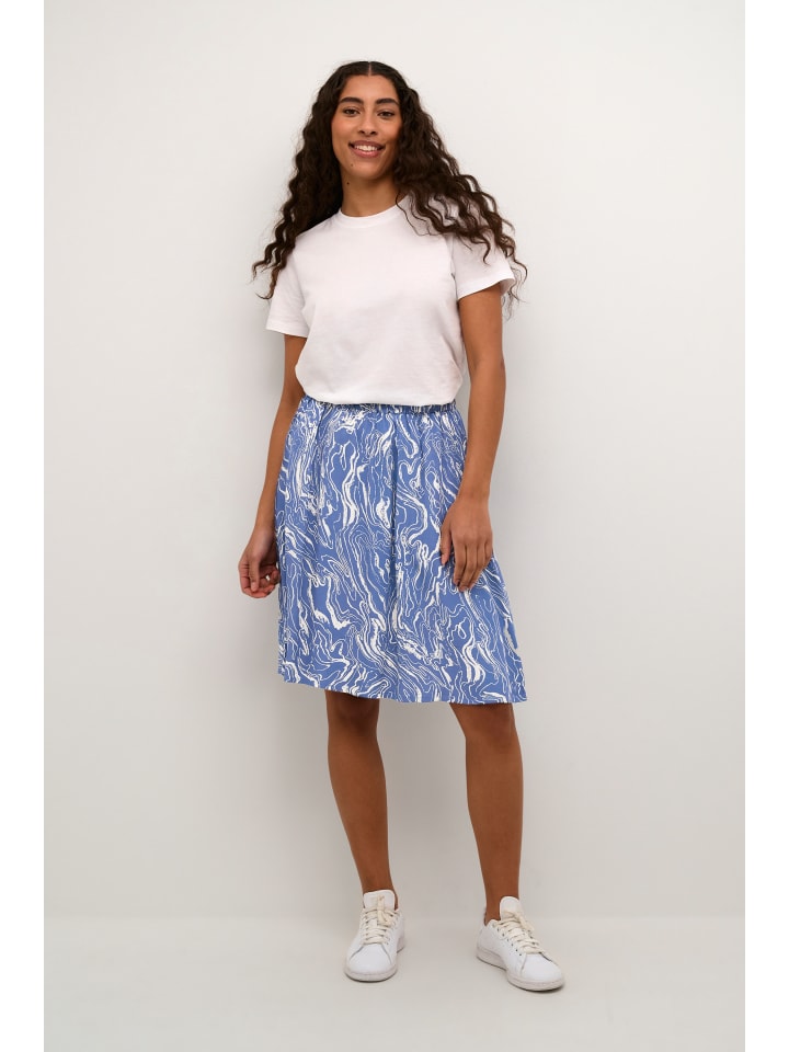 

Юбка длиной до колена Kaffe, цвет blue indigo/white marbel