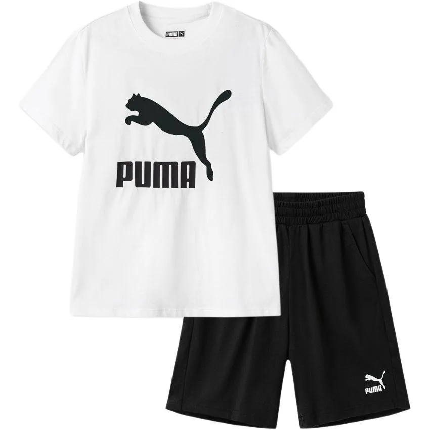 PUMA Повседневная спортивная одежда бело-черная для подростков