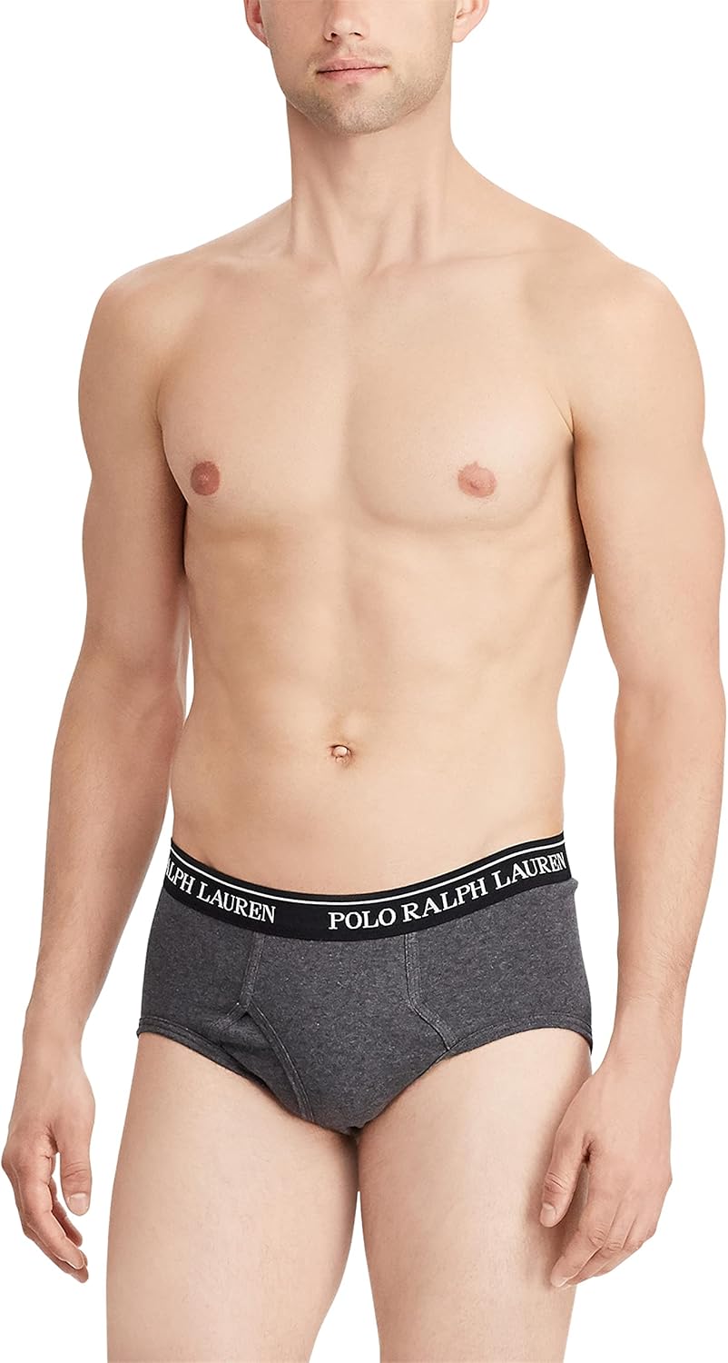 POLO RALPH LAUREN Мужские классические хлопковые трусы, наборы, Andover Heather, Polo Black, Madison Heather - 4 Pack — фото 4