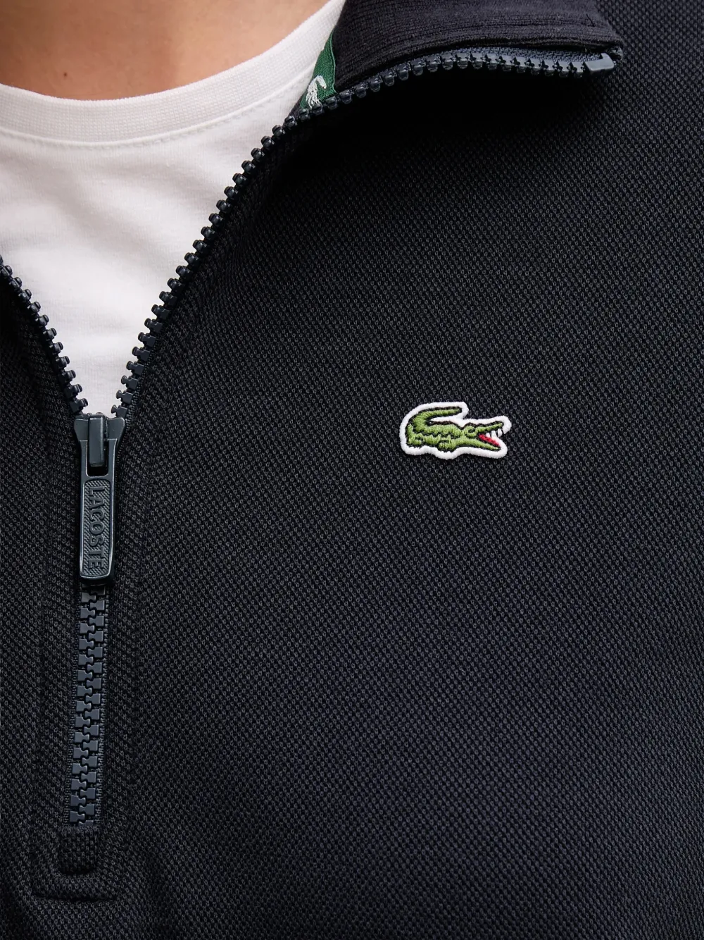 Свитер на молнии с высоким воротником Lacoste, синий — фото 4