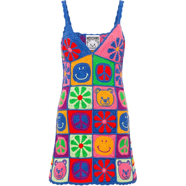 

Женское разноцветное платье-комбинация MOSCHINO, мультиколор