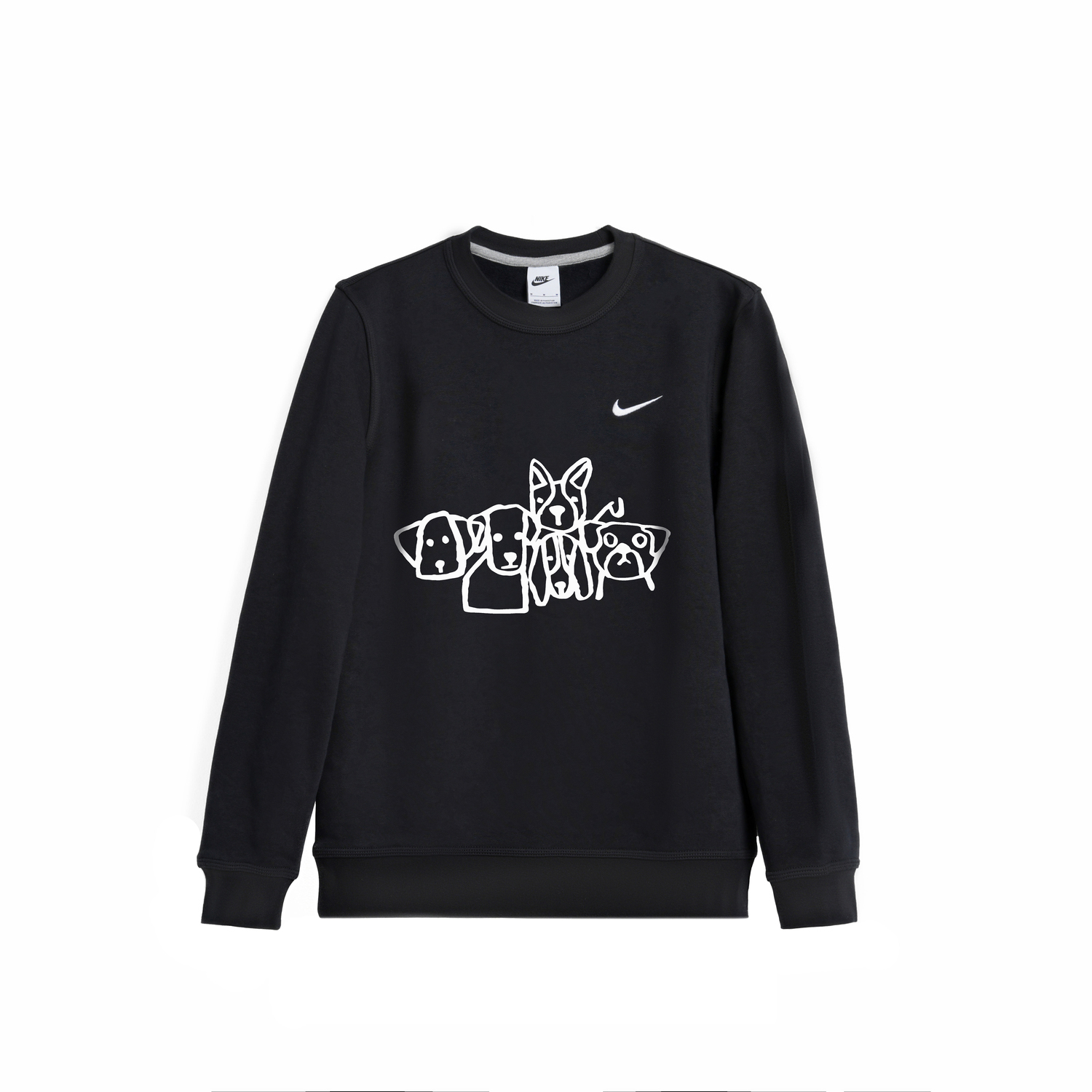 

Nike Клубные Толстовка унисекс, черные, с круглым вырезом, утолщенные, стандартного размера