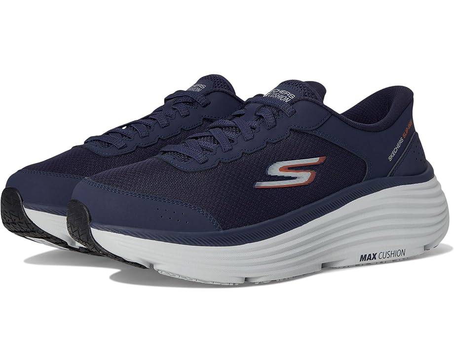 

Кроссовки SKECHERS Hands Free Slip-ins Max Cushioning Endeavour, цвет Navy/Orange