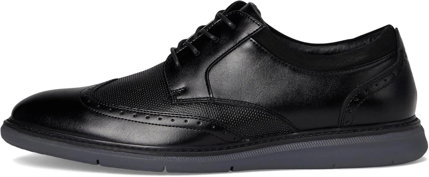 Мужские туфли Nunn Bush Chase Wingtip Oxford Contemporary на шнуровке, Black — фото 4