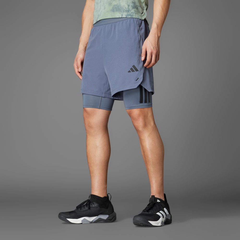 

Спортивные шорты Adidas 2-in-1 Power Shorts, цвет Onix/Black