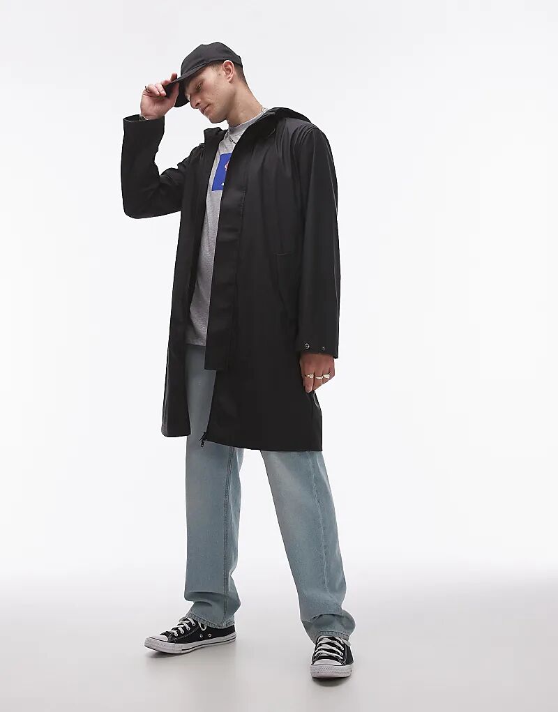 

Дождевик черного цвета Topman