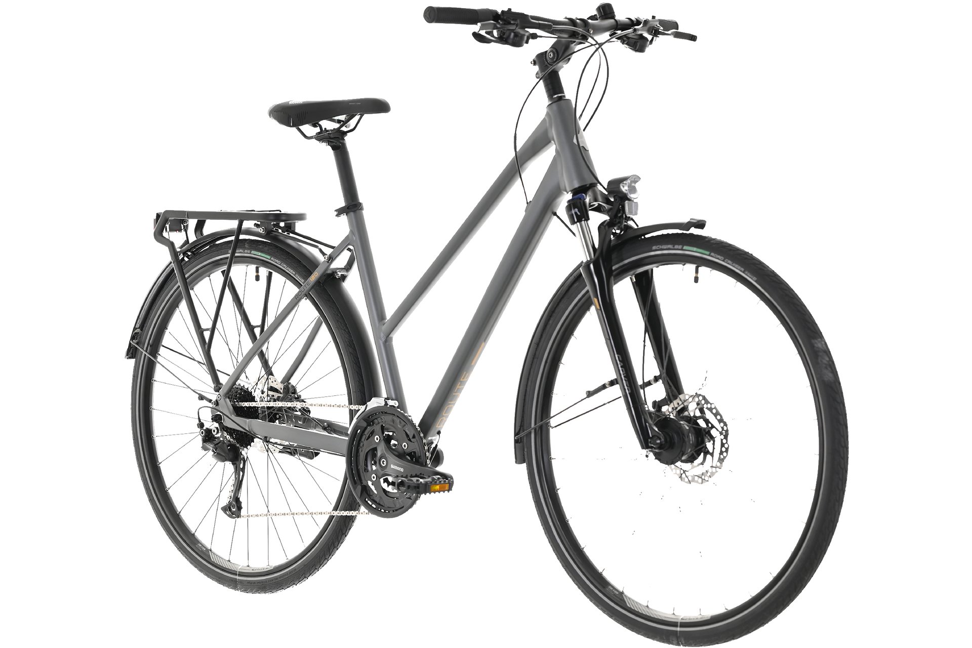 Треккинговый велосипед Carver Route 120 - 28 дюймов - Damen Sport - 2024, цвет Grau|darkanthracite black gold — фото 2