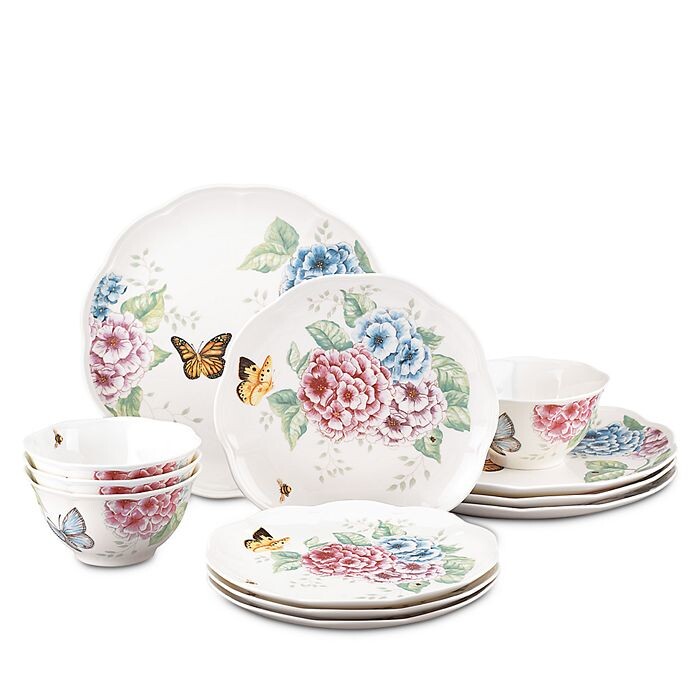 

Набор столовой посуды Lenox Butterfly Meadow из 12 предметов, белый