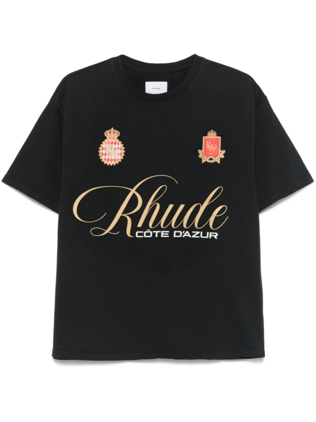 

Футболка с надписью RHUDE Script Crest, черный