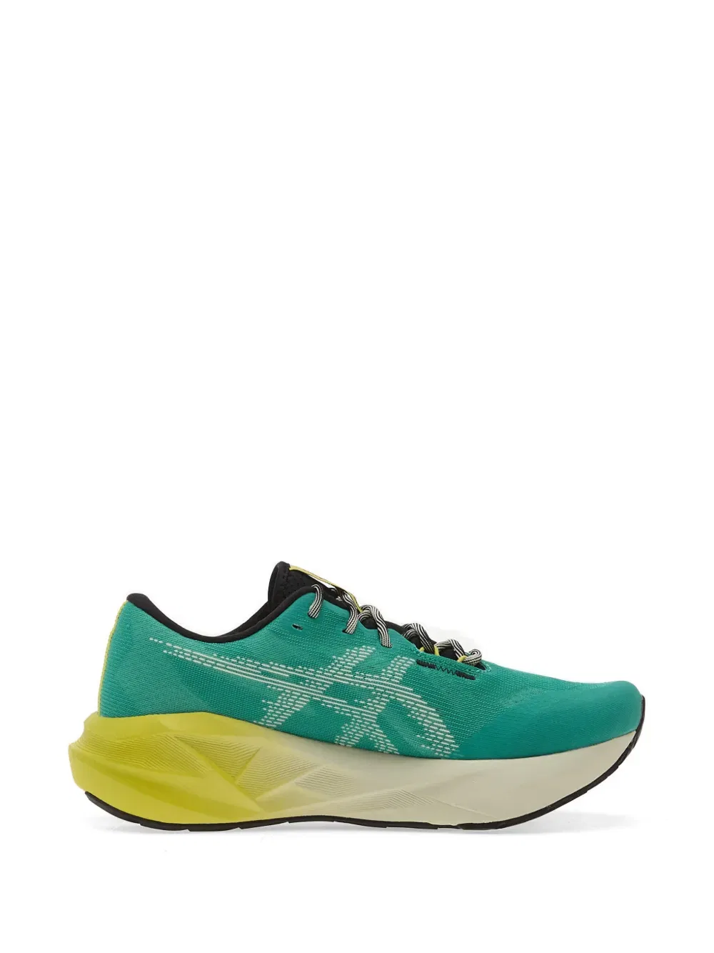 Кроссовки Novablast в полоску Asics, зеленый
