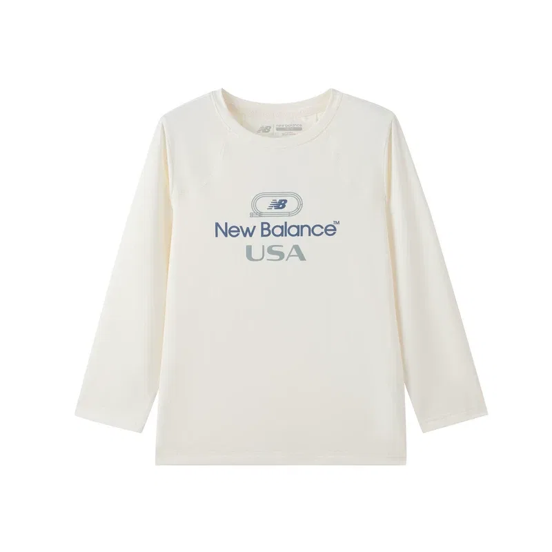 Детская футболка быстросохнущая New Balance Ivory White