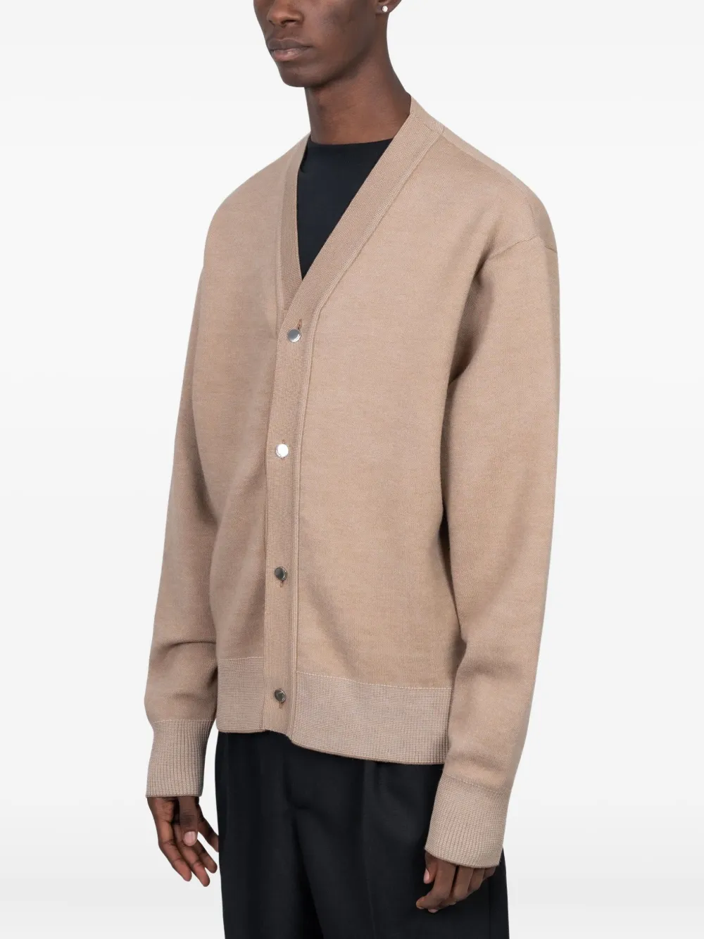 Кардиган с V-образным вырезом Jacquemus, нейтральный — фото 2