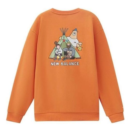 

Свитер New Balance x JHI Casual Printing Graphic Sweatshirt 'Orange', оранжевый