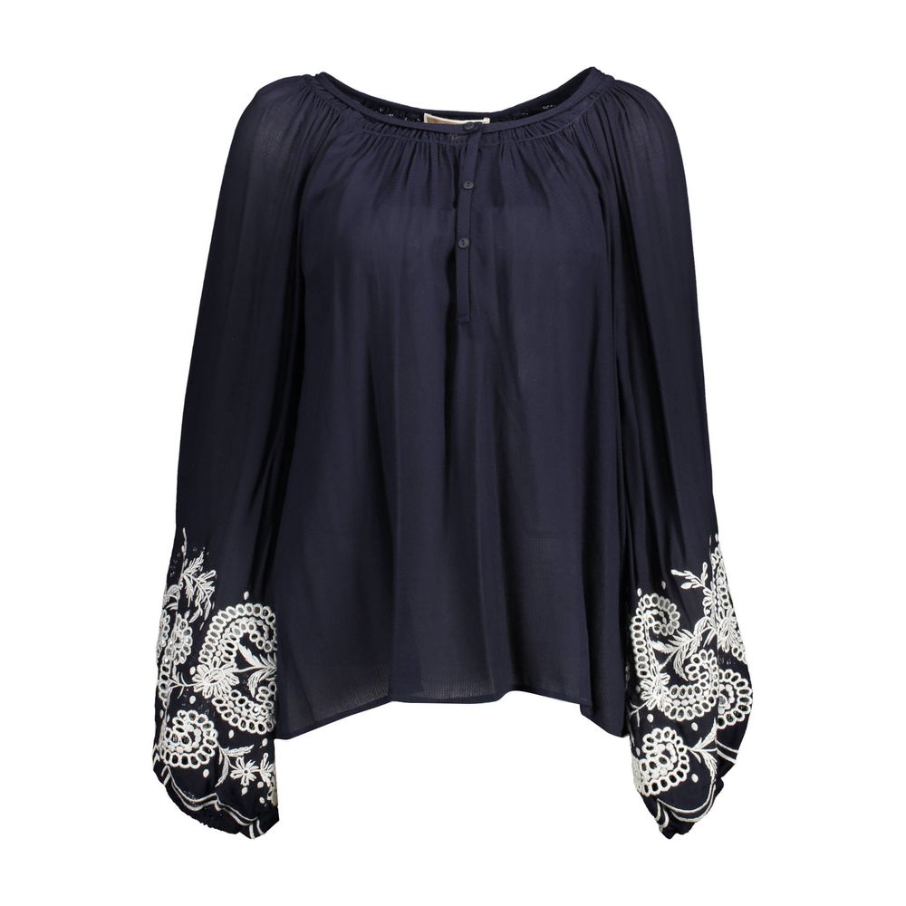 

Синяя вискозная рубашка Kocca, синий