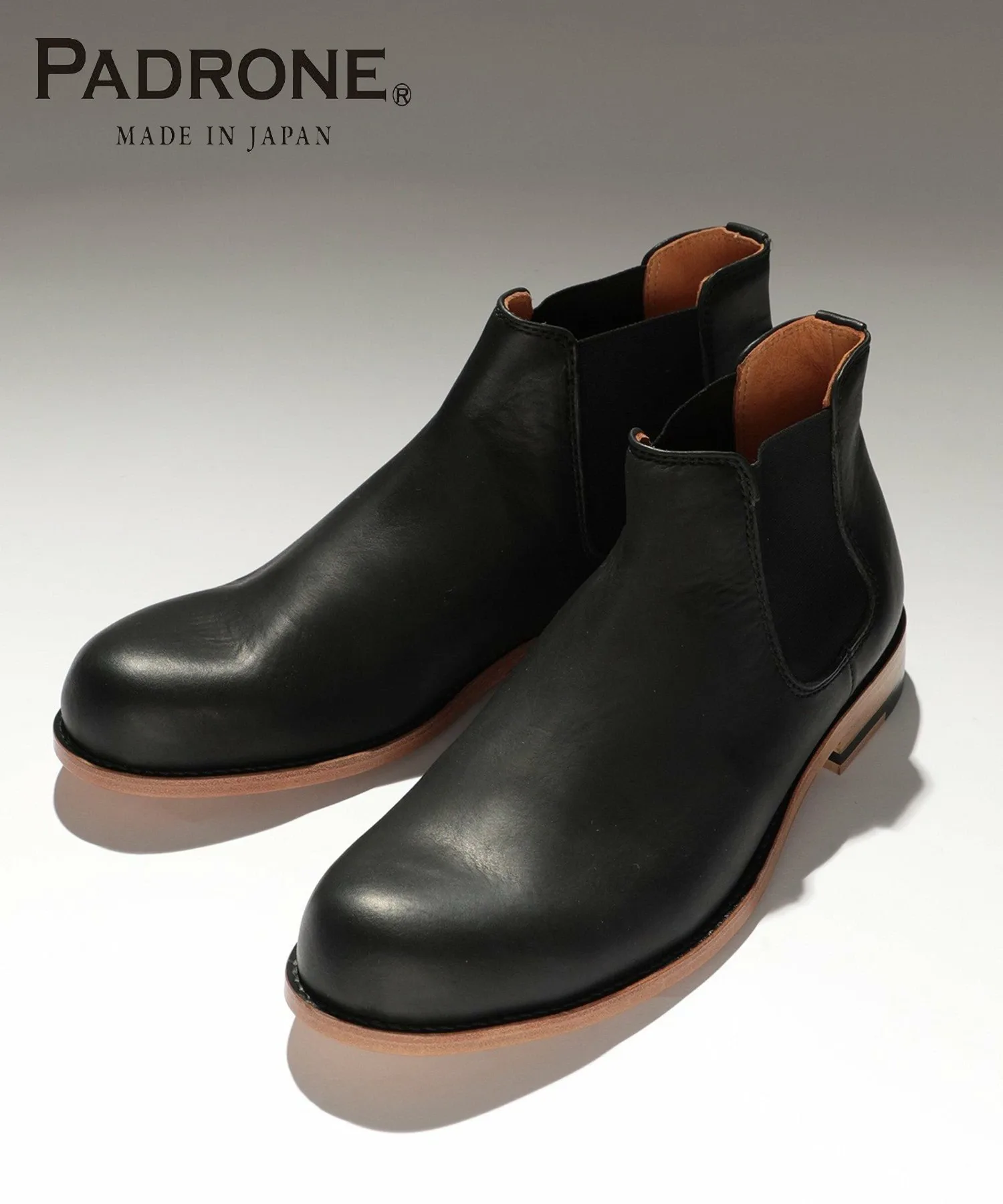 Ботинки /SIDE GORE Ботинки Side Gore Ботинки Челси Ботинки Gore Short Кожаная обувь Мужская обувь Сделано в Японии Padrone PX7358-1218-15A Padrone, BLK — фото 4