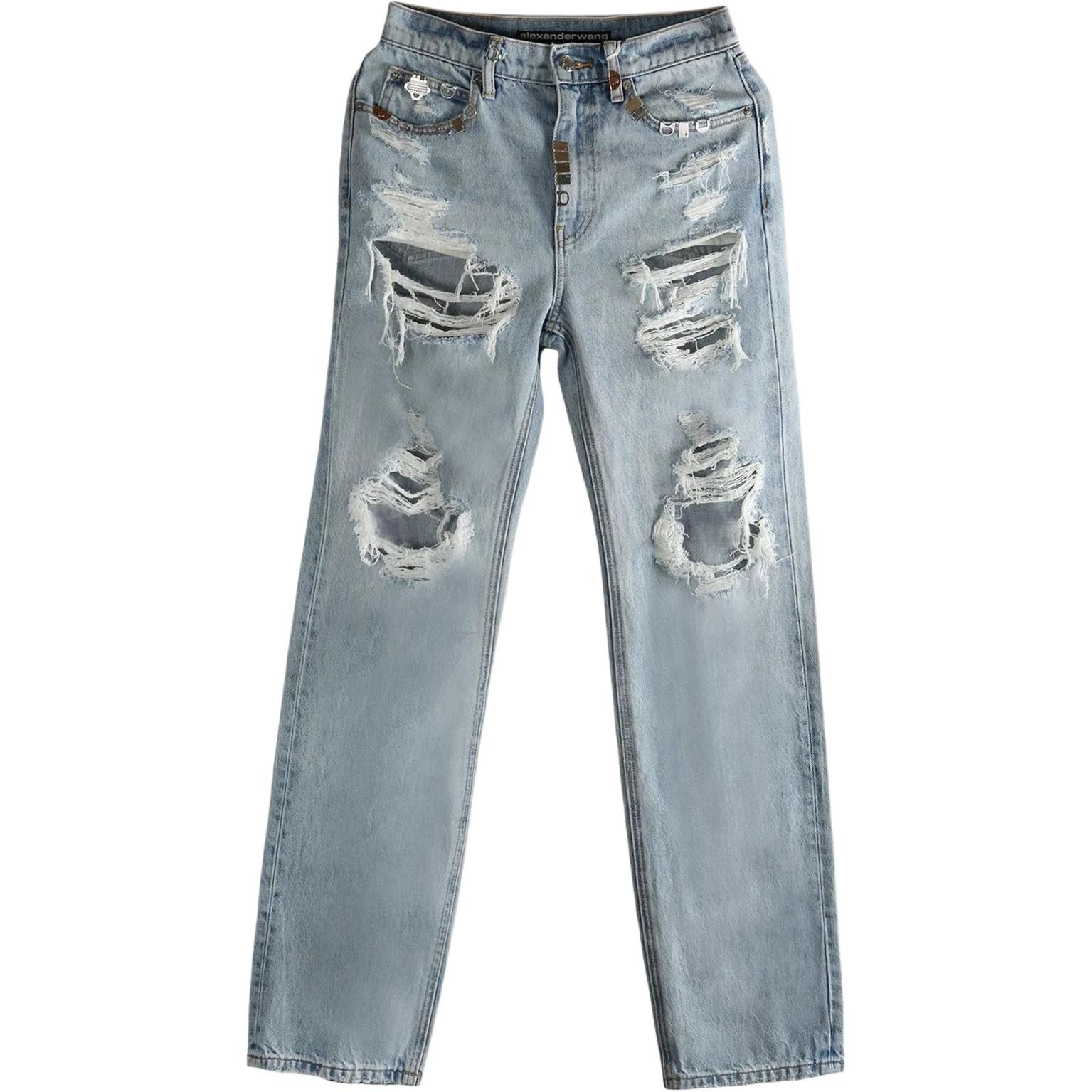 

Потертые джинсы mid rise Alexander Wang, синий