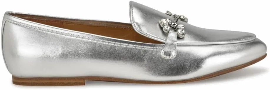 Лоферы Nine West Bennit, серебристый