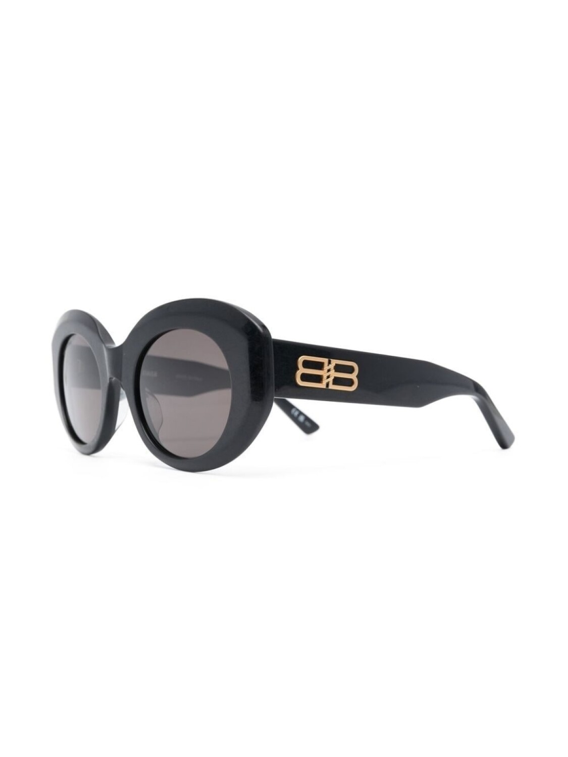 Balenciaga Eyewear солнцезащитные очки в круглой оправе с логотипом, черный — фото 2