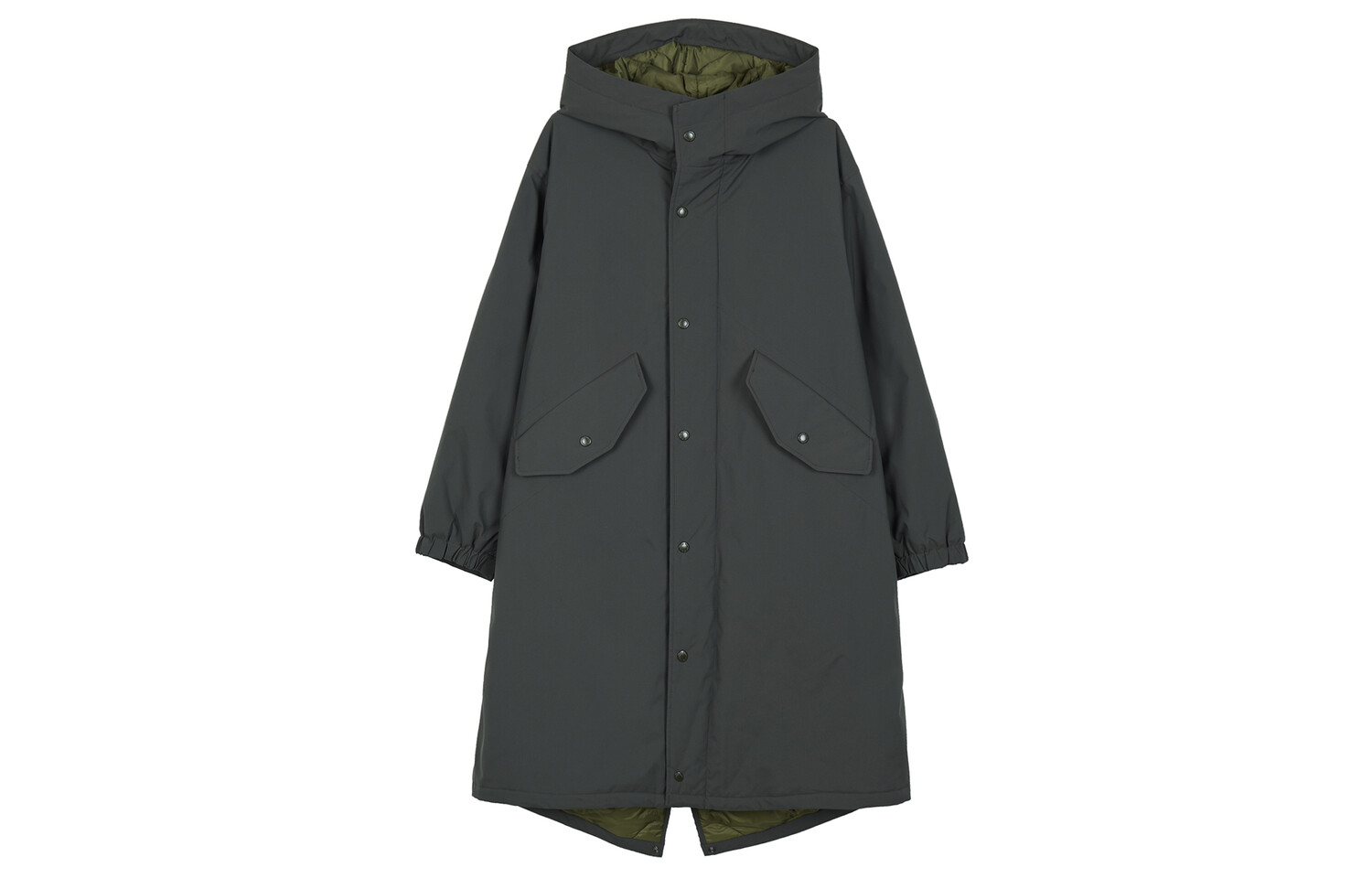 

X EG Co-branded Coat Unisex Dark Green Uniqlo, темно-зеленый