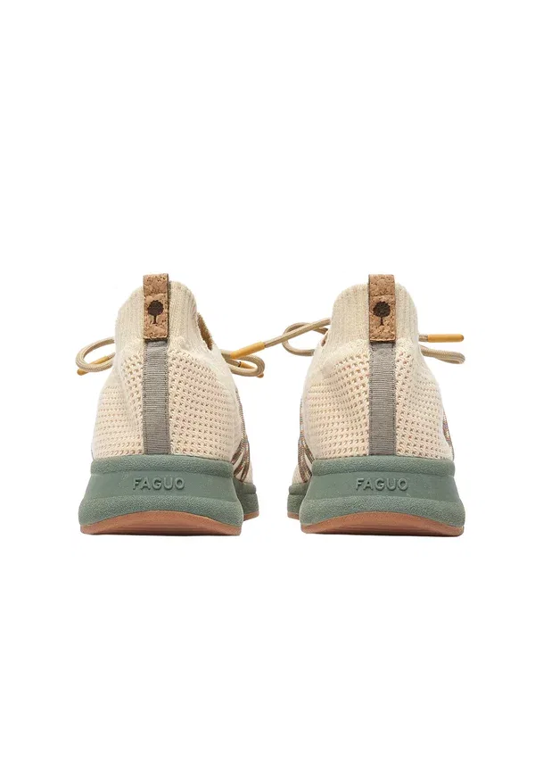 Кроссовки Faguo Running heartwood maille white/kaki 44, белый и хаки — фото 4