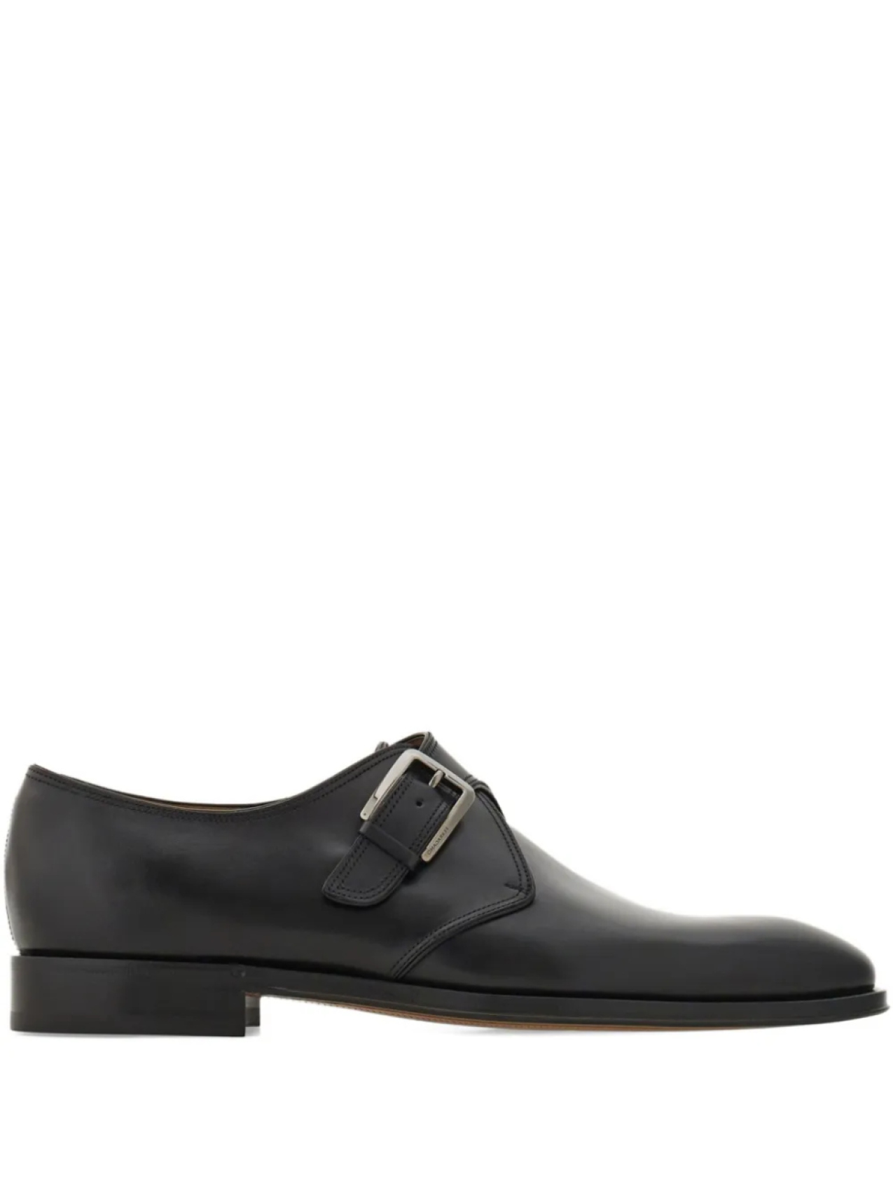 

Кожаные монки с пряжкой Ferragamo, черный