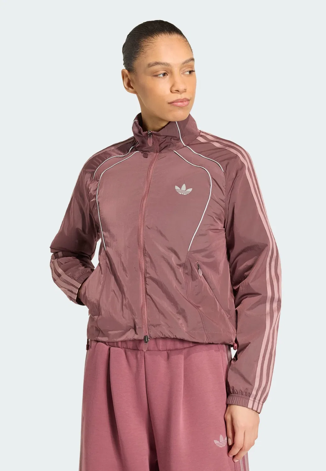 Ветровка Adidas Originals, бордовый — фото 2
