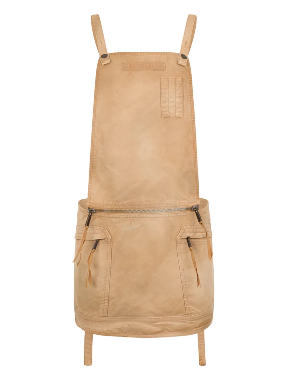 

Платье мини с карманом на молнии DSQUARED2, коричневый