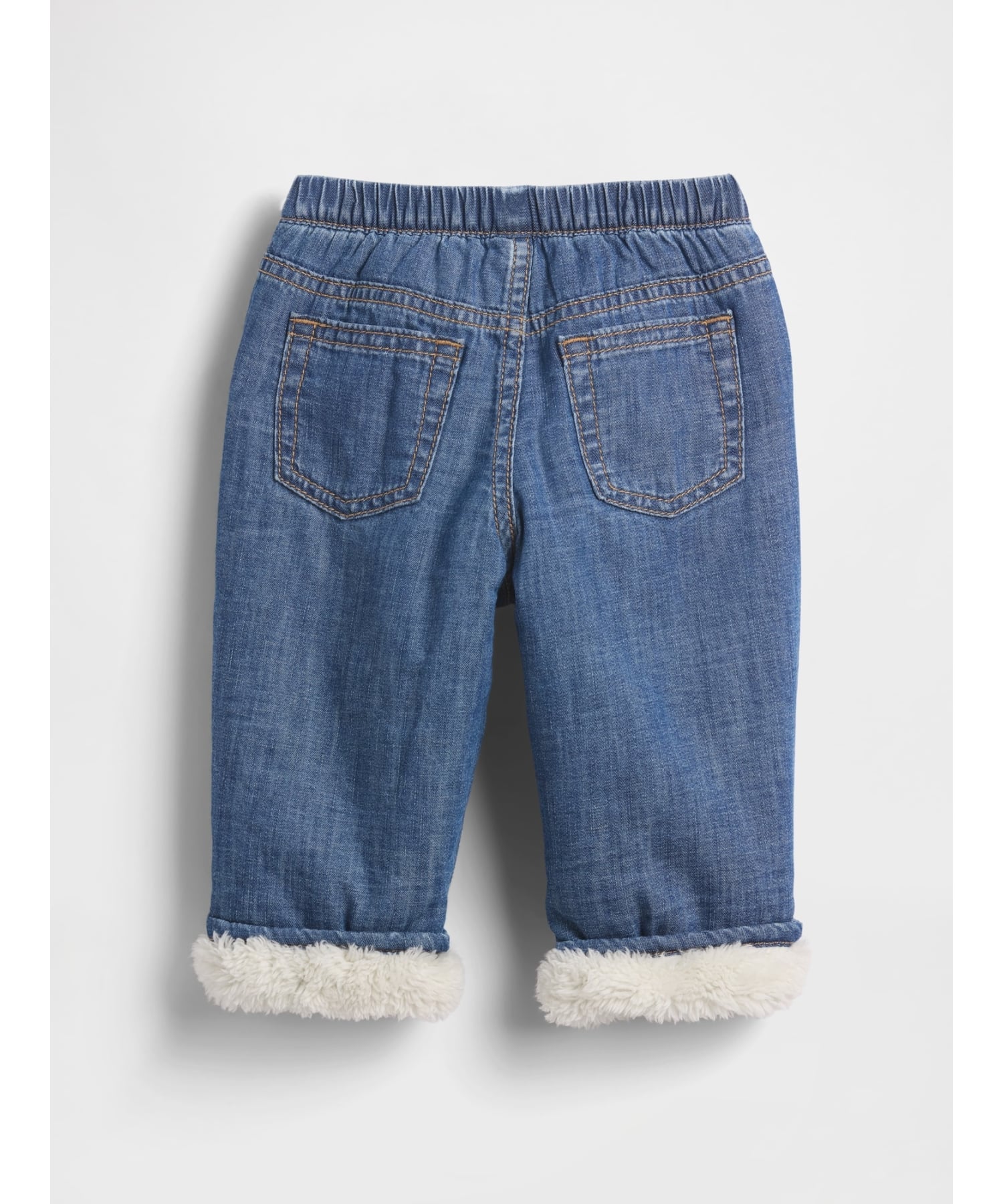 (K) Джинсы-бочонки на флисовой подкладке (детские) GAP, MEDIUM_WASH