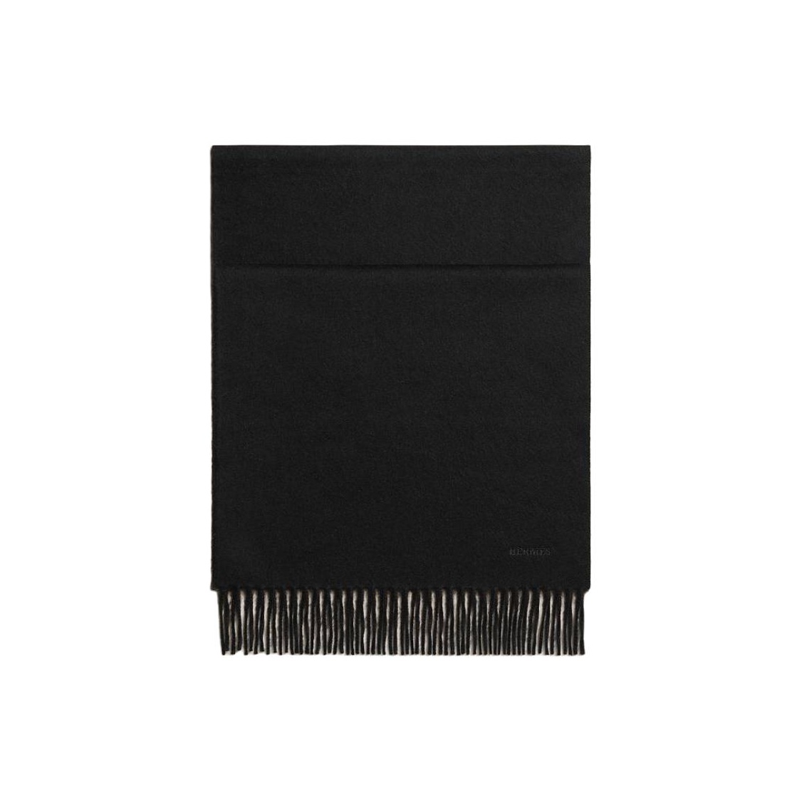 

HERMES Кашемировый шарф унисекс черный, Black