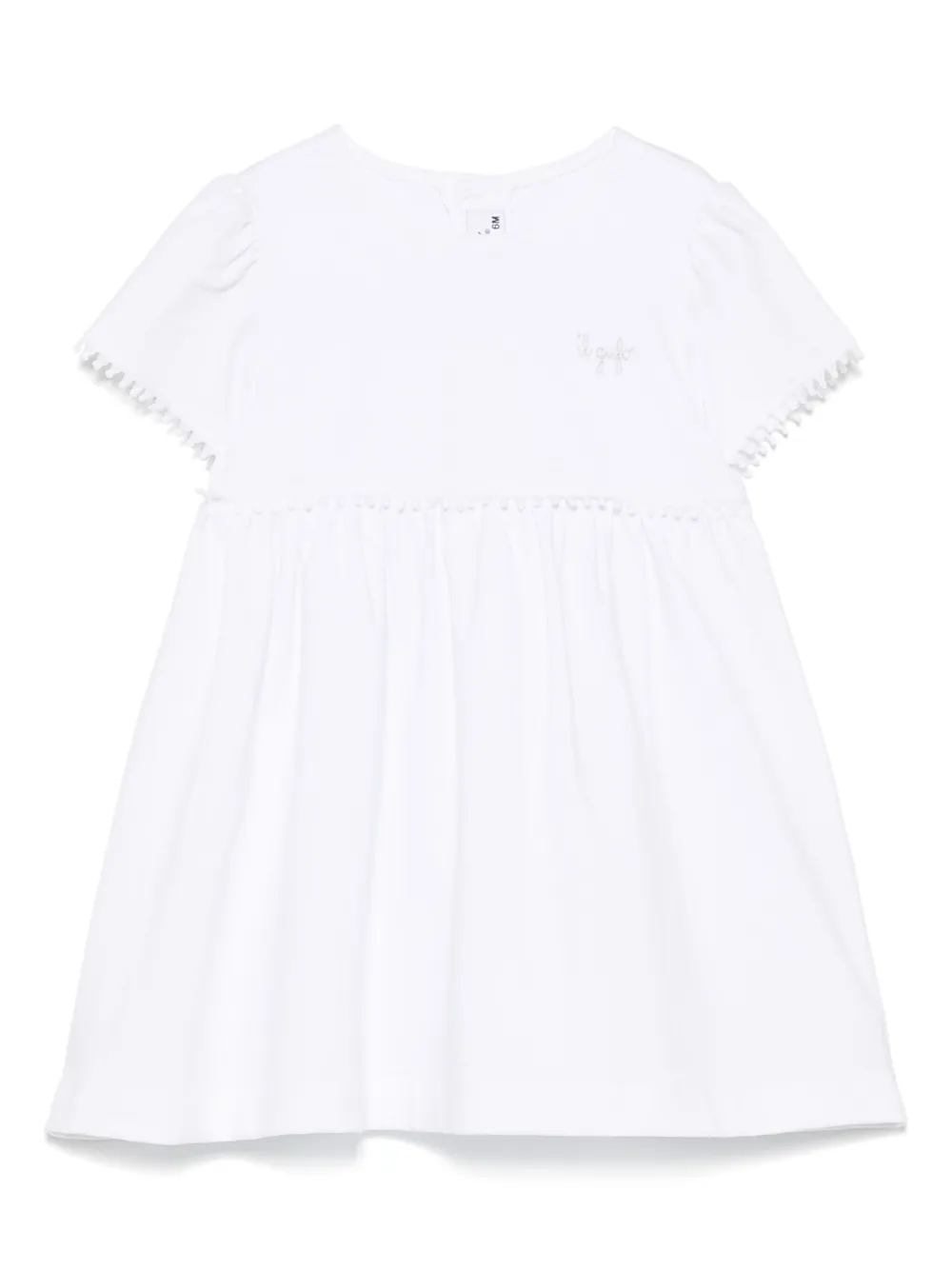 

Платье с вышитым логотипом Il Gufo, белый