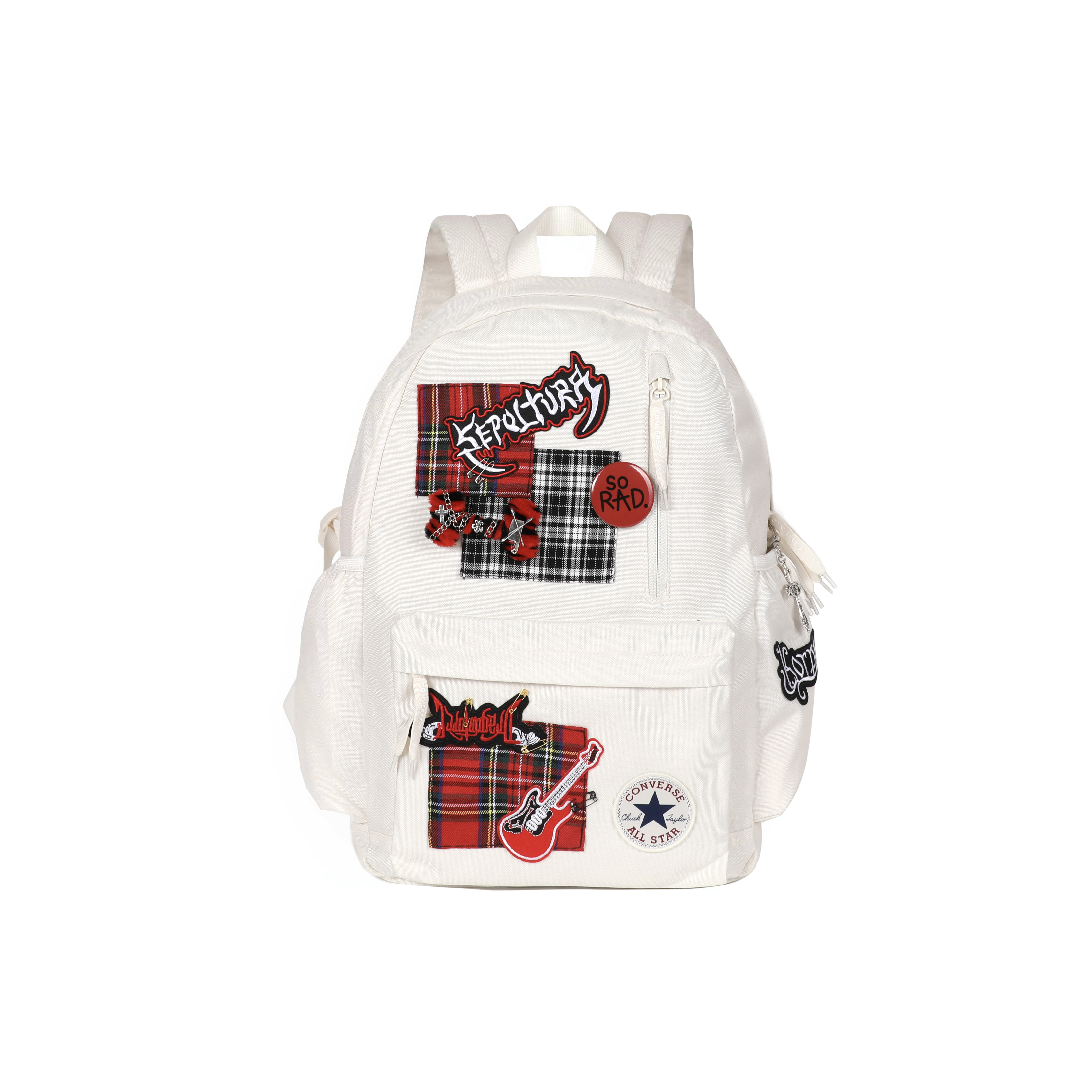 

Converse Полиэстеровый рюкзак унисекс белый красный, White