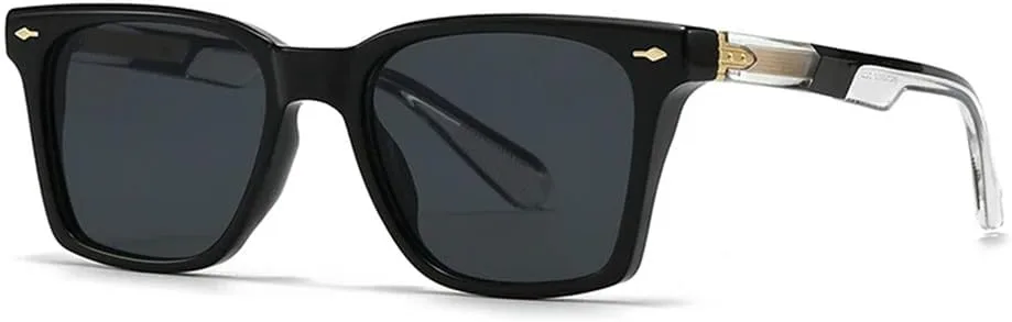 

Солнцезащитные очки UYPTK Rivets Gradient UV400 для мужчин в стиле панк, для активного отдыха, спорта и путешествий, черные, золотисто-серые YLTPHD, Black Golden Gray