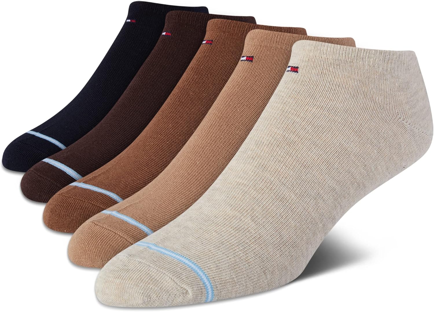 

Мужские носки Tommy Hilfiger до щиколотки - 5/6 пар в упаковке из хлопковой смеси, влагоотводящие, низкие, с поддержкой свода стопы, Khaki/Navy (5Pk)