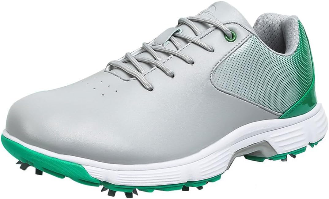 

Мужские гольф-кроссовки с шипами, комфортные, профессиональные, для игры в гольф на открытом воздухе и ходьбы, спортивные фитнес-кроссовки для мужчин Omcam, зеленый