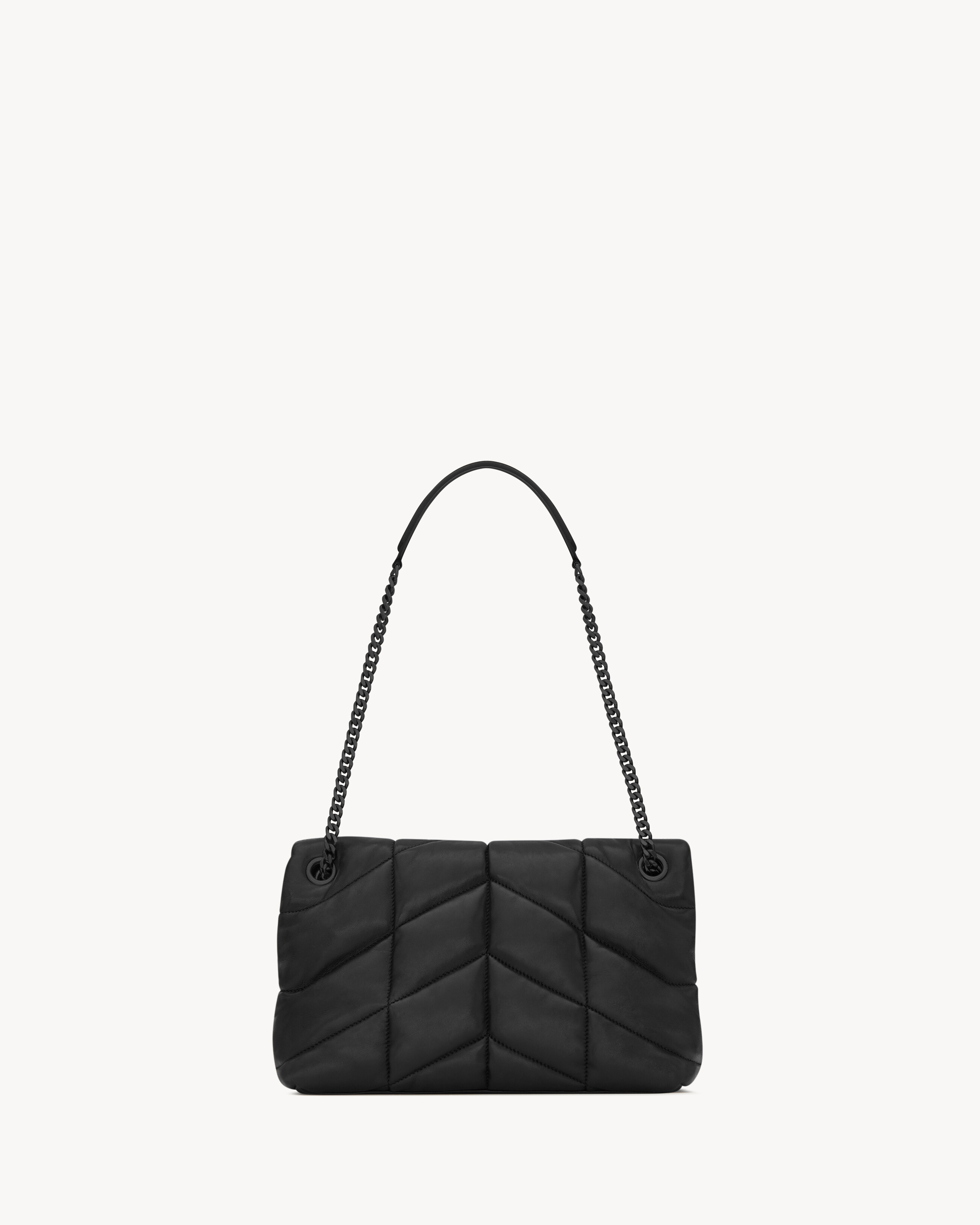 PUFFER SMALL из наппа-кожи SAINT LAURENT, черный — фото 2
