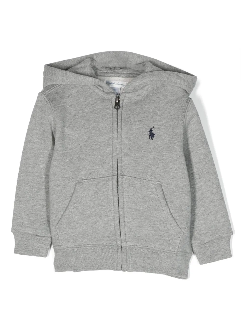 

Худи на молнии с вышивкой Polo Pony POLO RALPH LAUREN KIDS, серый