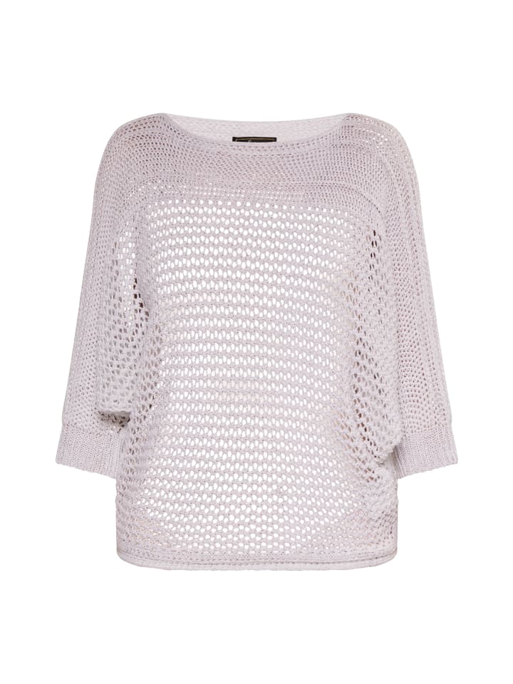 

Женский свитер широкой вязки белого цвета faina