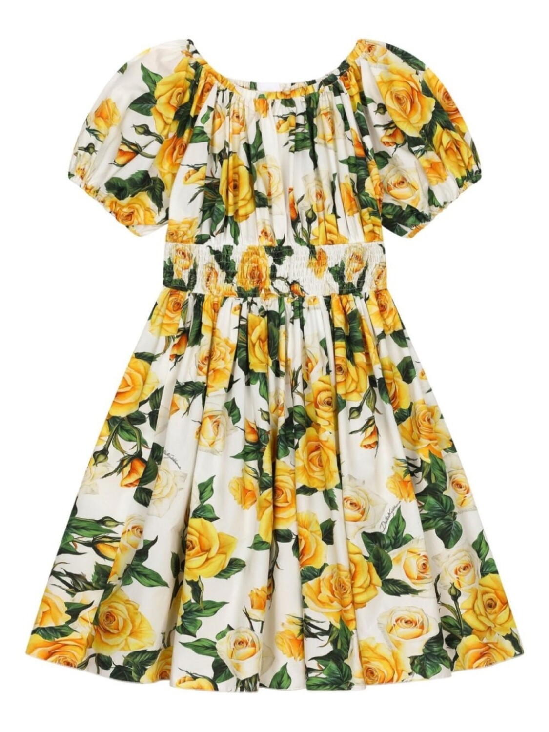 

Dolce & Gabbana платье с принтом Rose, желтый