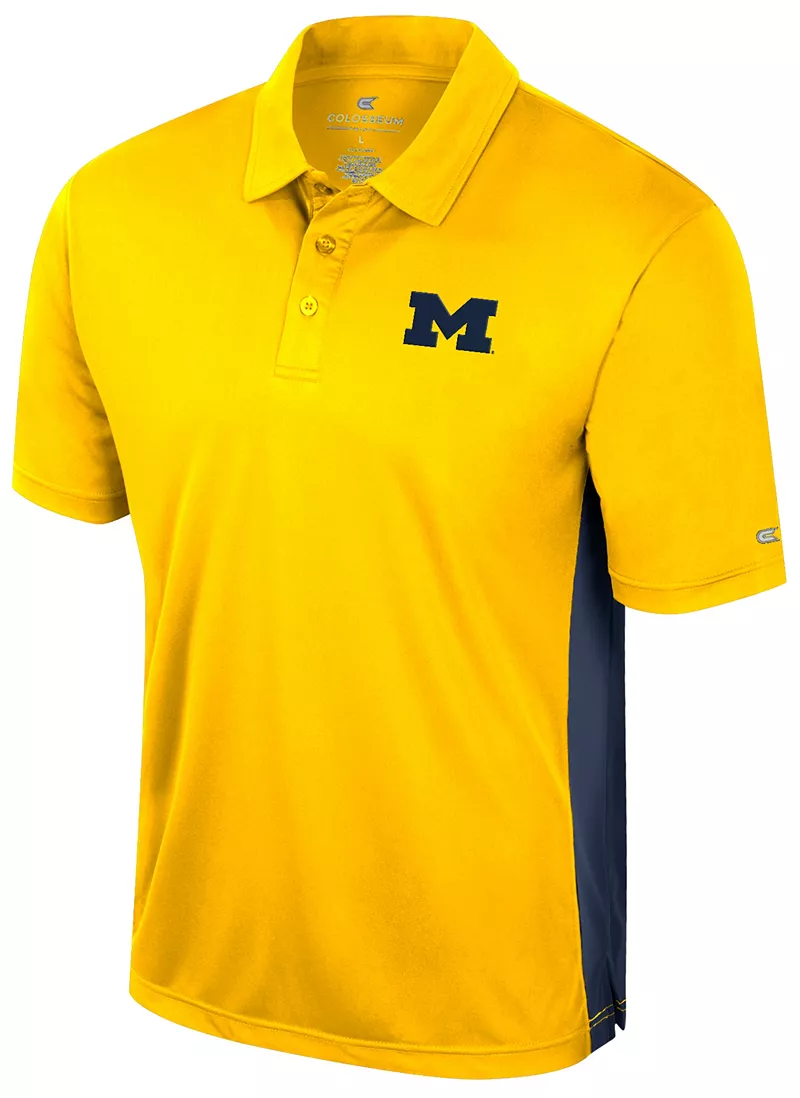 

Мужская футболка-поло Colosseum Michigan Wolverines Maize